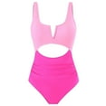 thumbnail image 4 of Sngxgn Swimsuit Women Tummy Control Vintage Swimsuits U Back Modest Swimwear(Red,S), 4 of 4