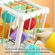 thumbnail image 4 of Juguete clasificador de formas elásticas de arcoíris para bebés, actividad de motricidad fina con cuerdas elásticas de colores, juego sensorial de aprendizaje, 4 of 8