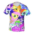 thumbnail image 2 of Unisex 3D Print My Lit-tle Pony T Shirts Graphic Design Casual Summer Short Sleeve Fashion Tees Shirt for Men Women, 2 of 8