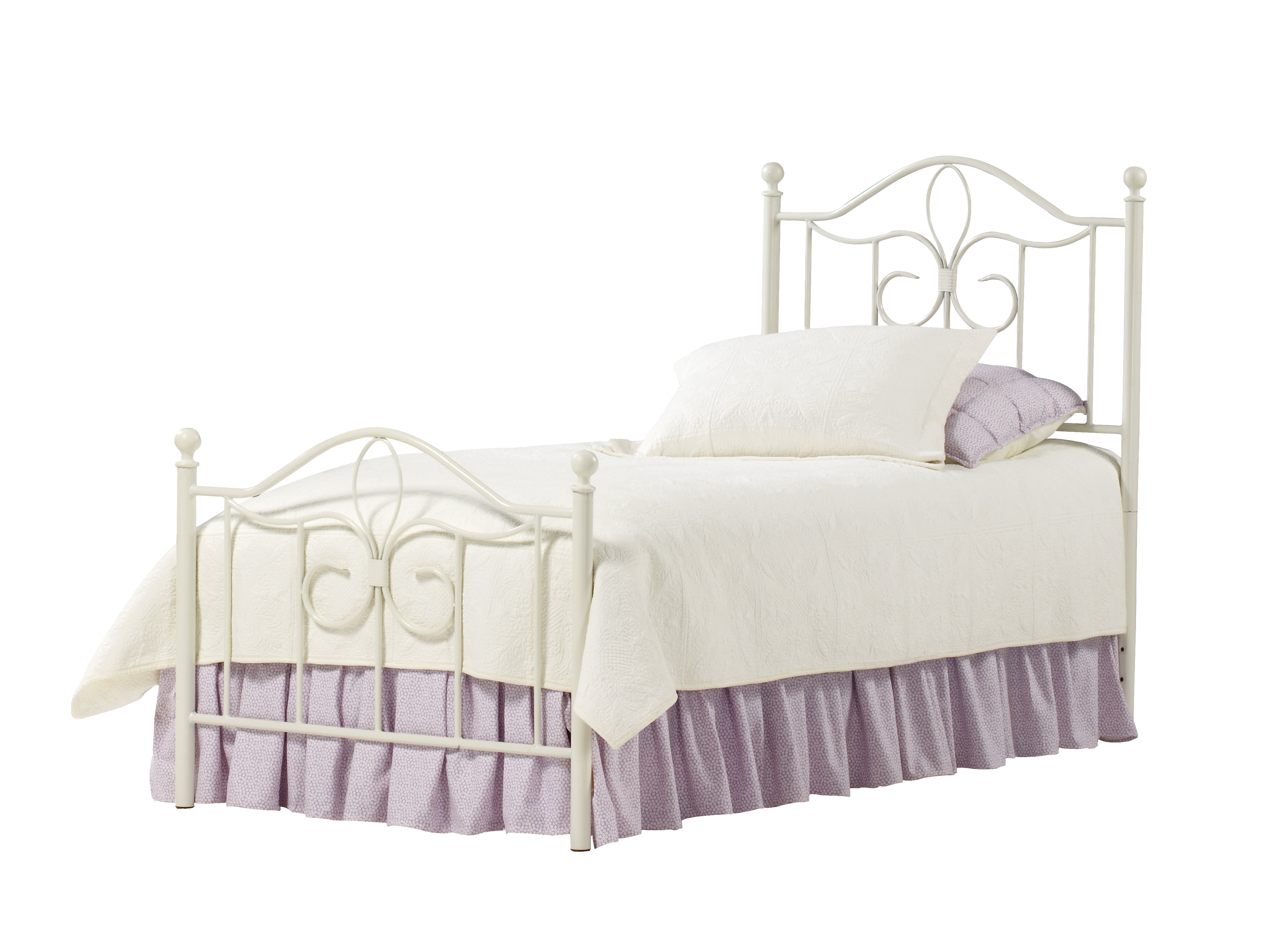 Hillsdale Furniture Westfield Metal Twin Bed, Off White