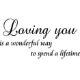 thumbnail image 2 of VWAQ Loving You is A Wonderful Way to Spend A Lifetime Bedroom Wall Quotes Decal, 2 of 2