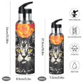 thumbnail image 2 of Cat Flowers Sports Water Bottle with Straw Lid Insulated Stainless Steel Leak Proof BPA Free Thermal Mug with Handle for Gym Yoga Cycling Camping, 2 of 8