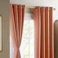 thumbnail image 3 of TOWN & COUNTRY LUXE Oslo Double Layer Indoor Curtains, Room Darkening and Sheer, Grommet Top, Energy Efficient, 2-Pack Set, 52"x108", Clay, 3 of 12