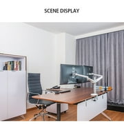 Silver Aluminum Alloy Adjustable Combination Desk Holder Bracket Stand Mount Dual Arm OA-4S for Computer Monitors