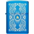 thumbnail image 2 of Zippo 46424 Fancy Flame Design High Polish Blue Pocket Lighter, 2 of 7