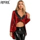 thumbnail image 2 of Vestido de mago de Halloween para mujer, chaqueta FRAC de circo Ringmaster, lentejuelas brillantes, esmoquin de un botón, prendas de vestir exteriores, disfraces, 2 of 5