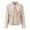 Khaki, variant on Leather Jacket Women Plus Size Leather Zipper Motorcycle Jacket Coat