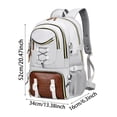 thumbnail image 3 of Spacious Lightweight Outdoor Travel Backpack with Shoe Compartment for Hiking Camping(White-1,52x16x34cm), 3 of 6