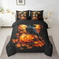 thumbnail image 2 of Manfei Autumn Harvest Fall Bed in a Bag Full Size,Halloween Theme Bed Set,Pumpkin Spider Webs Bedding Full Size,Ultra Soft Room Decor Reversible,7 Pieces, 2 of 7