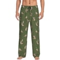 thumbnail image 2 of Lsque Birds Wild Ducks Print Men's Pajama Pants, Lounge Pant - Comfortable Home Wear,Elastic Waistband, Stylish Design-Small, 2 of 9