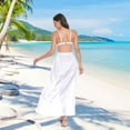 thumbnail image 7 of Women Sarong Wraps White Swimsuit Beach Pareo Bikini Coverups Skirt L, 7 of 7