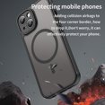 thumbnail image 6 of Asuwish Phone Case for iPhone 15 6.1 inch Compatible with Magsafe Magnetic Translucent Matte Anti-fingerprint Back Military Grade DropProof Shockproof Protective Cell Cover i Phone15 Women Men Black, 6 of 10