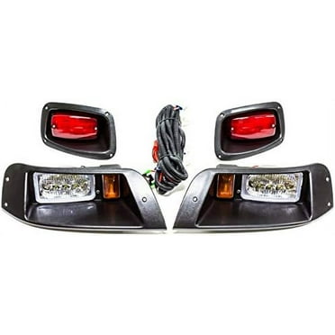 Golf Cart Full LED Headlight & Tail Light Kit for EZGO TXT 1996-2013 Gas and Electric Models