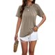 thumbnail image 1 of Top de Encaje con Cuello Redondo y Corta Color Albaricoque S, 1 of 6