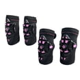 thumbnail image 2 of Coderas y rodilleras para niños, equipo de protección para patinetas, scooters y bicicletas. Negro y rosa, 2 of 9