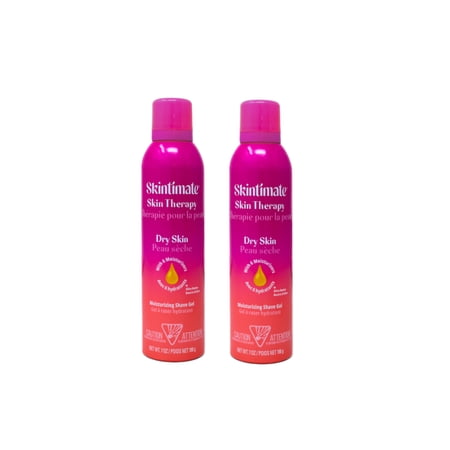 Pack of 2 Skintimate Skin Therapy Dry Skin Moisturizing Women's Shave Gel With Lanolin And Vitamin E, 7 oz (Package May Vary)