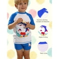 thumbnail image 3 of weVSwe Boys Rashguard and Swim Trunks Set -UPF 50+ Long Sleeve Swimwear 2-10 T, 3 of 5