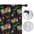 thumbnail image 4 of Blackout Kids Curtains,Colorful Music Keyboard Black Pattern Childrens Insulated Curtains Set Of 2,Bedroom Essentials,Toddler Room Decor 42"x63", 4 of 5