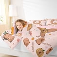 thumbnail image 3 of Erosebridal Brown Capybara Kid Twin Bedding Sets, Initial Q Letter Bedding Comforter Set, Pink Reversible, 7-Piece, 3 of 7