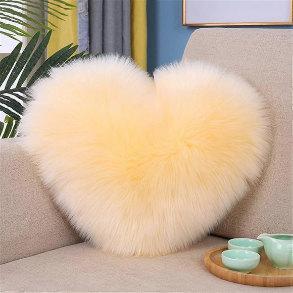 Heart Shape Decorative Throw Pillow Cover for Living Room Sofa Bedroom Office