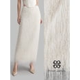 thumbnail image 3 of White Textured Feather Fringe Maxi Skirt For Evening Party Wedding Guest, 3 of 8