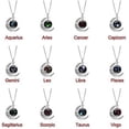 thumbnail image 4 of Collar de luna de 12 constelaciones Collar de astrología Collar con colgante de cuentas de vidrio de galaxia y luna creciente, collar de joyería de plata de ley, joyería ideal, 4 of 5