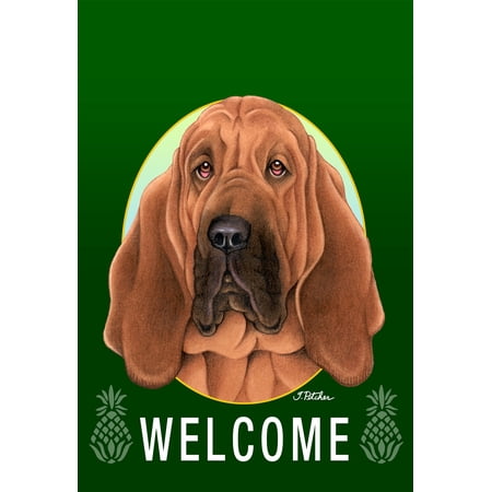 Bloodhound - Best of Breed Welcome Pineapples House Flags