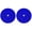 2x Blue, variant on Round Reflector Class A 3-3/16" with Center Mounting Hole for Trucks Boats Suv's