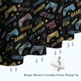 thumbnail image 6 of Colorful Games Word Black Pattern Shower Curtain 72"x72" ,Bathroom Decorative Shower Curtains Set with 12 Hooks,Modern Waterproof Washable Shower Curtain, 6 of 6
