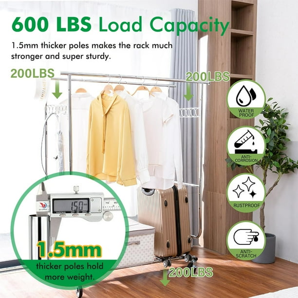 VIPEK R2X Expandable Portable Closet with Lockable Wheels, 600lbs VIPEK R2X Expandable Portable Closet with Lockable Wheels, 600lbs