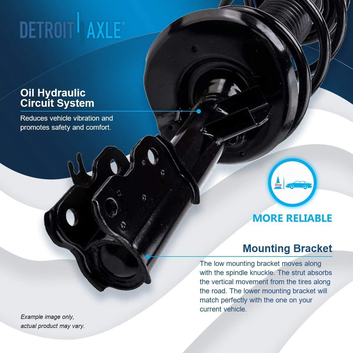 Detroit Axle - 12pc Suspension Kit for 2008-2012 Nissan Rogue 2009 2010 2011, 2 Ready Struts, 2 Lower Control Arms & Ball Joints, 4 Inner & Outer Tie Rods, 2 Sway Bar Links, 2 Boots, Replacement