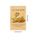 thumbnail image 3 of Gold Compact Plastic Pocket-Sized Card With 2026 Easter Bunny Design Includes Greeting Card For Birthdays Holidays Keepsake Messages, 3 of 7