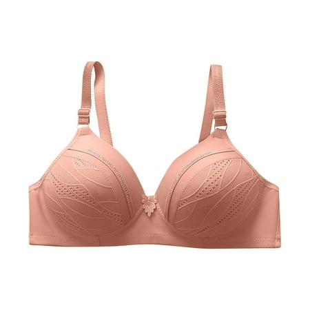 

SOOMLON Bra Tops for Women Comfortable Lace Breathable Bra No Underwire Bra Running Bra Everyday Underwear Watermelon Red M
