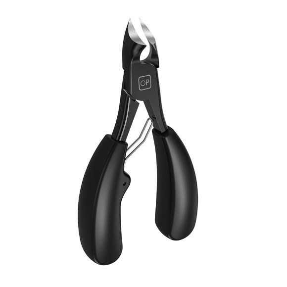 Cortaúñas para uñas gruesas y encarnadas Tijeras para uñas de precisión de alta resistencia Herramienta de aseo de hoja curva súper afilada opove X5 Negro