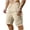 Beige, variant on Lmueinov Men's Casual Summer Shorts Elastic Waist Drawstring Linen Shorts, Loose fit Summer Beach Vacation Shorts, 9'' Inseam