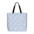 thumbnail image 1 of Fotbe Gray White Floral Bolsa Tote con Estampado para Mujer, Bolsos con Cremallera, Bolsa de Hombro Casual de Gran Capacidad con Bolsillos Internos, 1 of 7