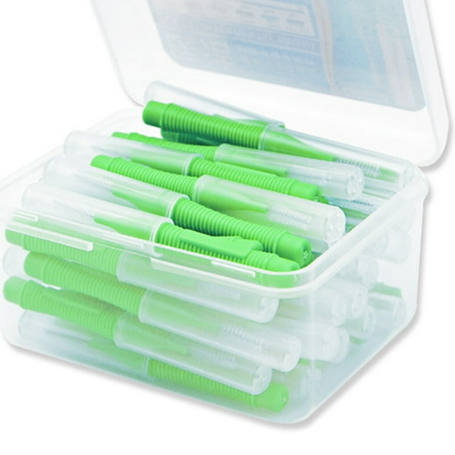 40pcs Interdental Brush Ultra Fine Tooth floss head toothpick Interdental Toothpick Soft Floss Stick Tooth Floss Head Toothpick Cleaning Tool