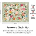thumbnail image 3 of Office Chair Mat for Hardwood & Tile Floor 36"x48",Boho Green Floral Farmhouse Vintage Computer Rolling Chairs Mat Carpet,Under Desk Non Slip Gaming Rug Low-Pile Rubber Backing Protector Mat, 3 of 6