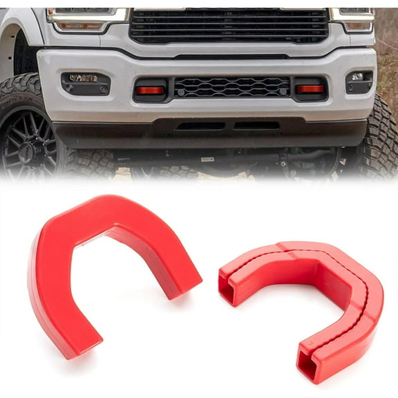 Tow Hook Covers Fits for Dodge RAM 1500 2019-2025 ，Front Tow Hook Covers for RAM 1500 Accessories 2019-2025（Red）