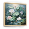 thumbnail image 2 of Designart "Lotus Pond Asian Painting II" Asian Floater Framed Wall Art Print, 2 of 7