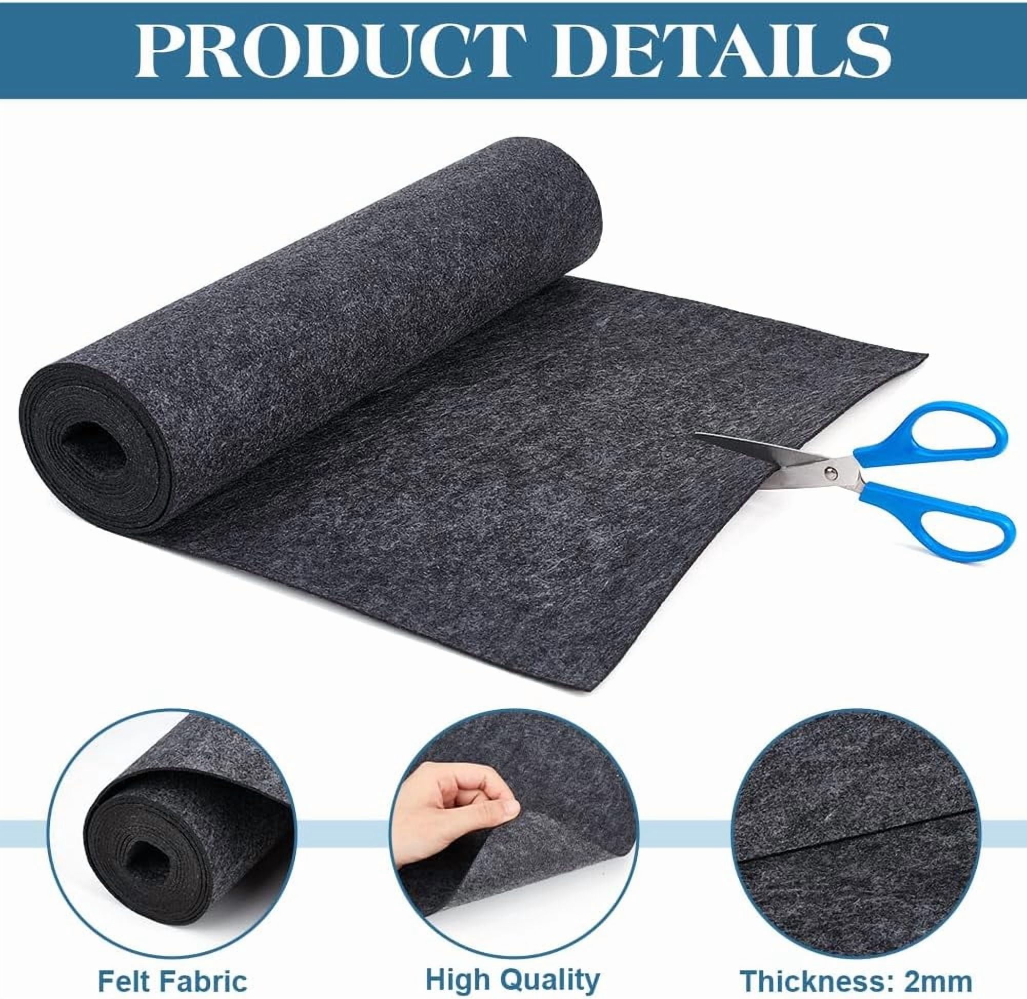 118x15.7inch Felt Roll Gray Craft Felt Fabric 2mm Thick Nonwoven Felt Roll for DIY Arts & Crafts Patchwork Sewing Deocoration GrayDIY
