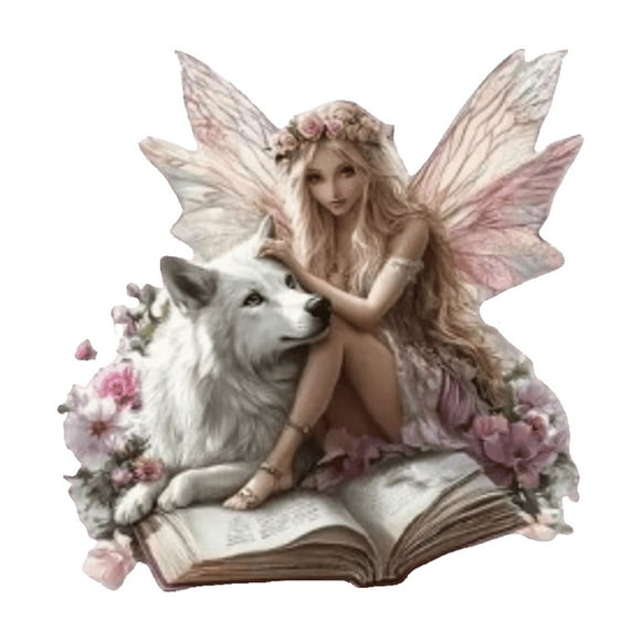 Figura de acrílico plana | Decoración de San Valentín con una diosa elfa y hada | Adorno de escritorio transparente y duradero | Decoración caprichosa para el hogar | Regalo para fans del anime |