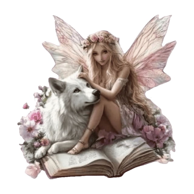 Figura de acrílico plana | Decoración de San Valentín con una diosa elfa y hada | Adorno de escritorio transparente y duradero | Decoración caprichosa para el hogar | Regalo para fans del anime |