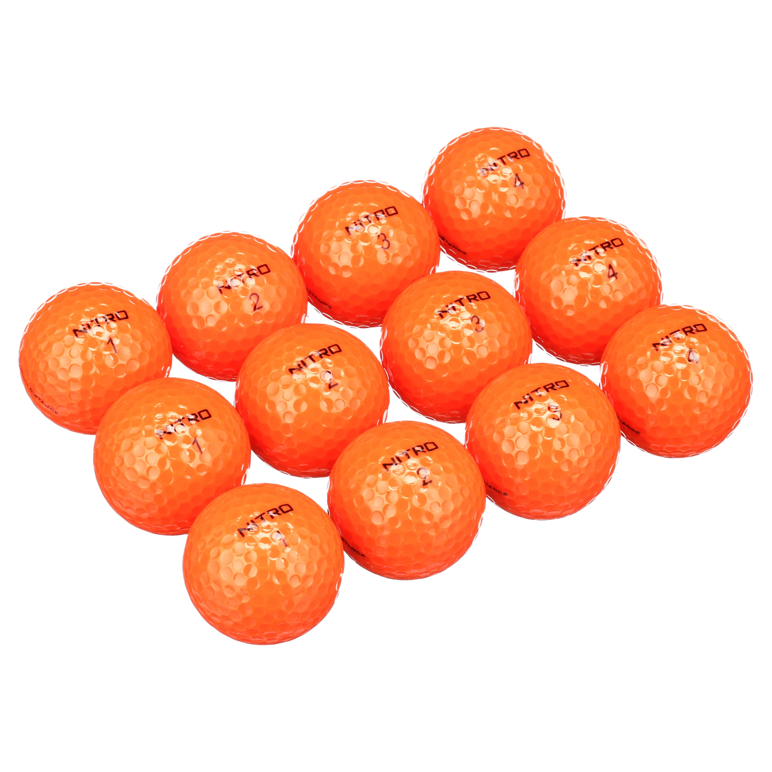 Nitro Golf Ultimate Distance Golf Balls, Orange, 12 Pack 