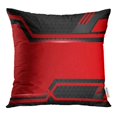 thumbnail image 1 of BOSDECO Black Tech Contrast Red Stripes Abstract Graphic Bright Color Pillow Case Pillow Cover 20x20 inch, 1 of 1