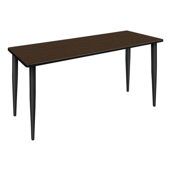 Regency Kahlo 60 x 24" Seminar Table-Neo Walnut Top/Black Tapered Legs