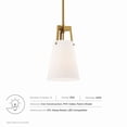 thumbnail image 6 of Ceiling Pendant Light Fixture, Gold White, Fabric, Mid Century Kitchen Cafe Bistro Hospitality Restaurant, Modern Contemporary Boutique HB33867, 6 of 8
