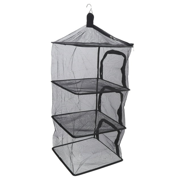 Drying Outdoor 4 Layer Drying Rack Folding Hanging Drying Fishing Net for Vegetables Cookware Camping Supplies