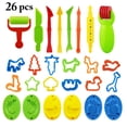 thumbnail image 2 of 26PCS Kids Clay Dough Kit DIY Creative Funny Dough Tool Set Clay Play Tool, 2 of 10