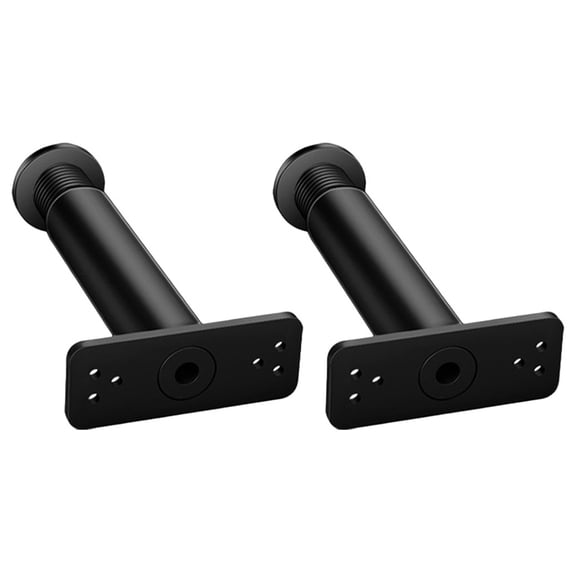 WESIEVYA 2Pcs Adjustable Height Furniture Support Legs Black for Bed Frame and Sofa with Cylindrical Design